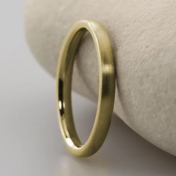The Newlands: Handmade 18ct Gold Wedding Ring with Matt finish
