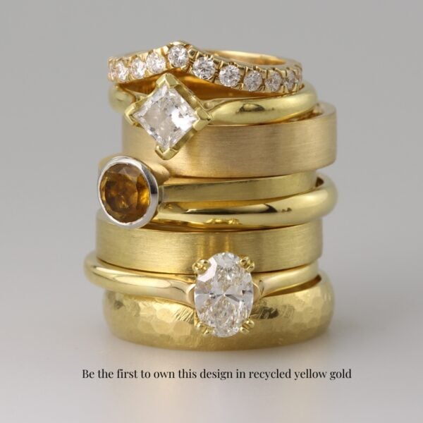 The Swift: Recycled 18ct Gold Twist Crossover Solitaire Diamond Engagement Ring