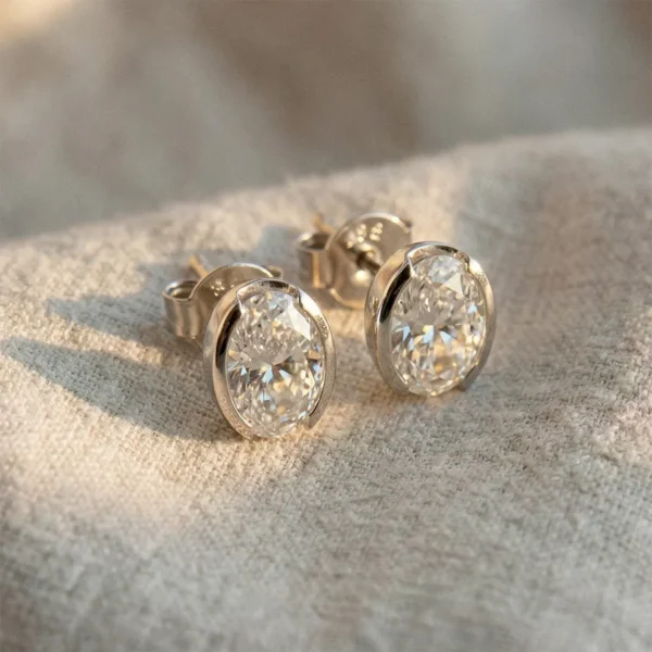 The Cairngorms Diamond or Moissanite Stud Earrings 1 ctw: 950 Platinum