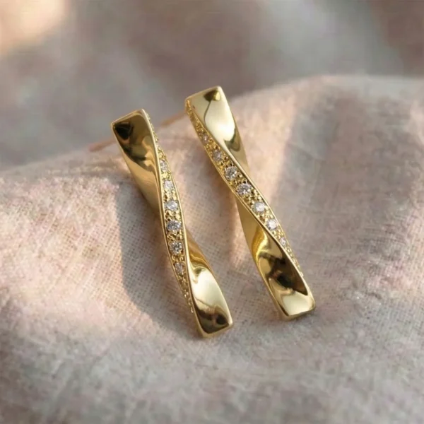 The Torridon Diamond or Moissanite Stud Earrings: 18ct Yellow Gold