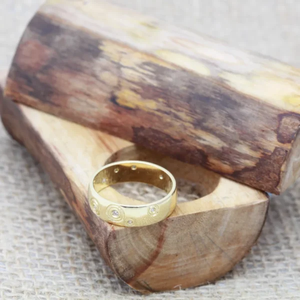 The Cup and Ring: Handmade 18ct Yellow Gold and Diamond Ring