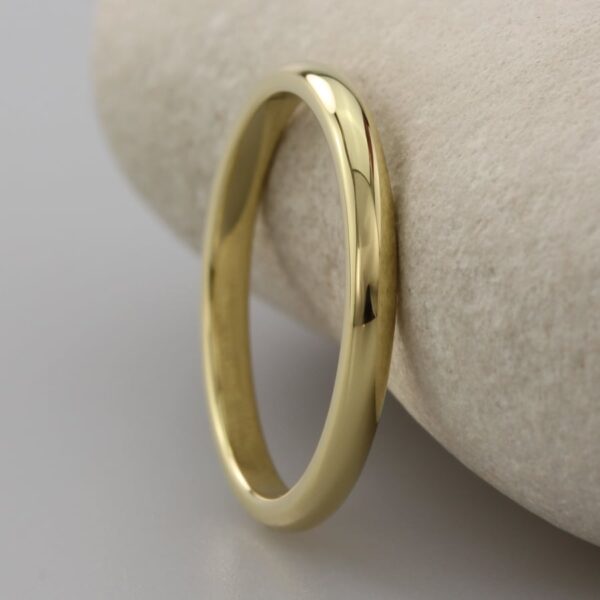 The Wanlock:  Recycled 18ct Gold Wedding Ring with Polished finish
