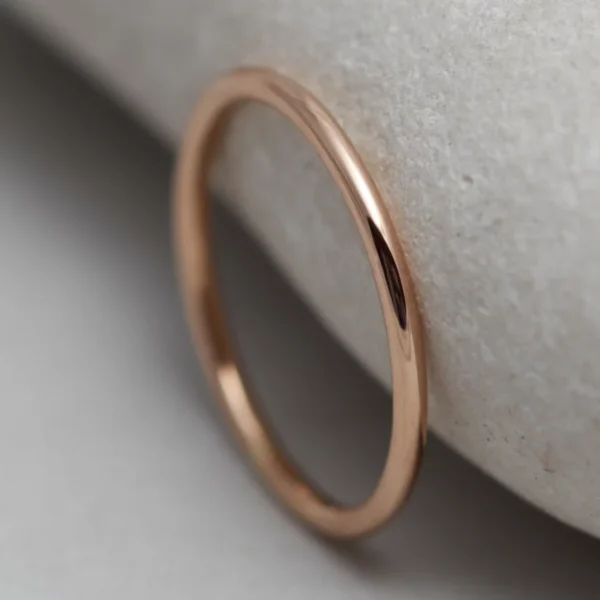 Handmade 18ct Rose Gold Stacking Spacer Ring