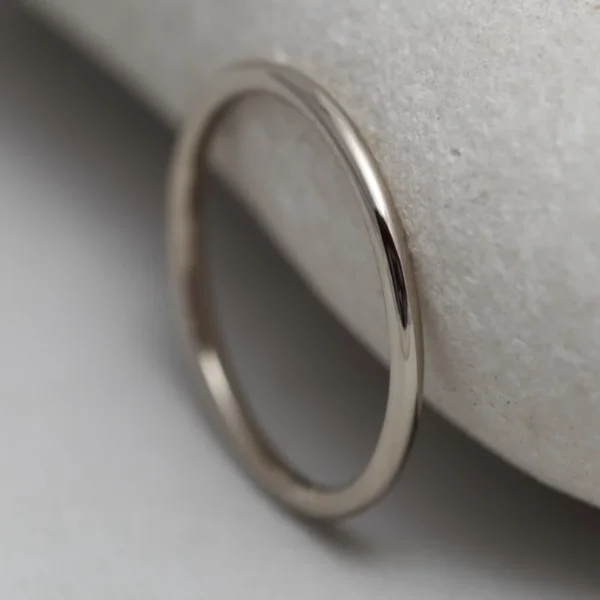 Handmade 18ct White Gold Stacking Spacer Ring