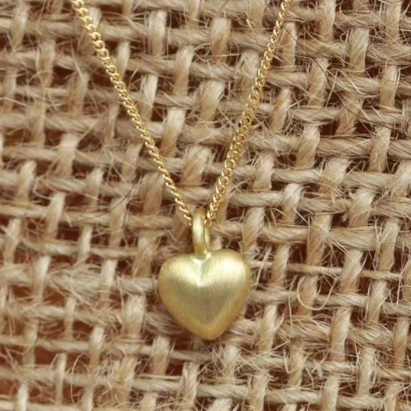 Handmade 9ct or 18ct Gold Bubble Heart Pendant