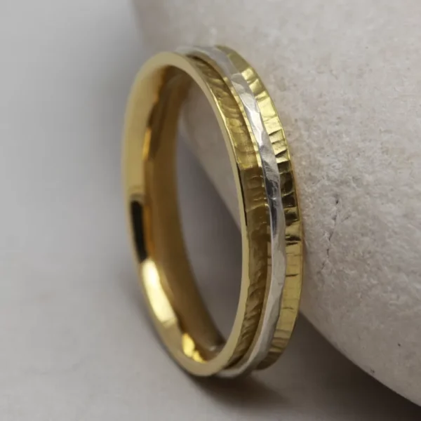 The Mawdach: Handmade 18ct Gold and 950 Platinum Spinner Ring