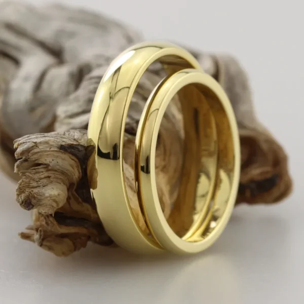 The Wanlocks: Ethical 18ct Gold Matching Wedding Ring Set