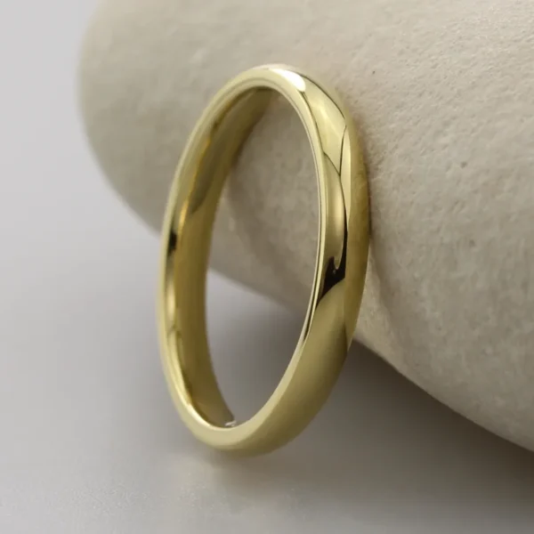 The Devon: Handmade 18ct Yellow Gold Polished Wedding Ring