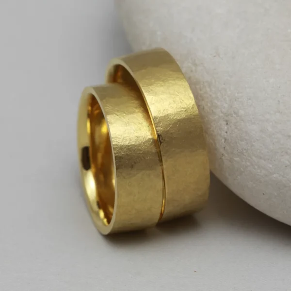The Fiddichs: Eco 18ct Yellow Gold Matching Wedding Bands