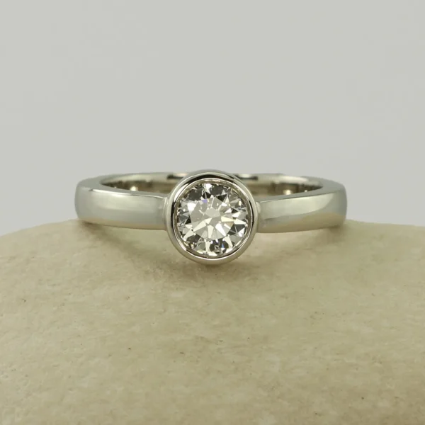 The Aise: 950 Platinum 0.60ct D IF Lab Grown Diamond Engagement Ring