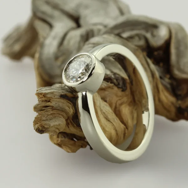 The Aise: 950 Platinum 0.60ct D IF Lab Grown Diamond Engagement Ring