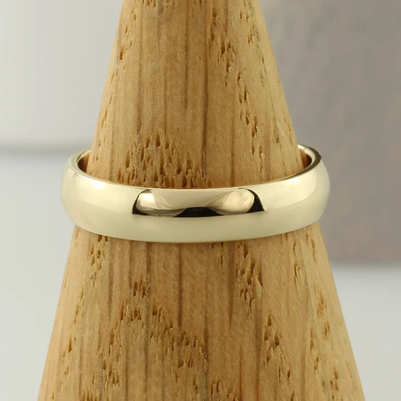 Eco 9ct yellow gold wedding ring ready to wear