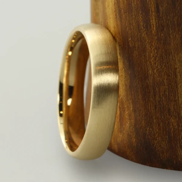 The Newlands: Handmade 9ct Yellow Gold Wedding Ring with Matt finish