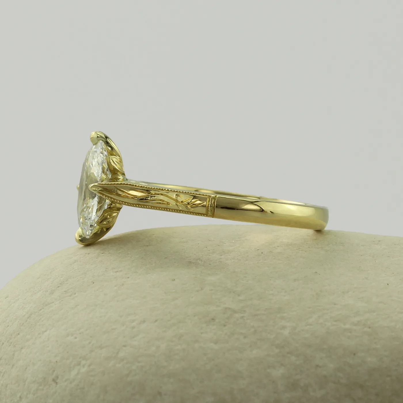 Hand Made Diamond Rings Oval Solitaire Ring | Handmade Diamond Rings | J&E